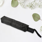 2 Fold Manual Umbrella – Wind, Sun & Rainproof with Steel Shaft & Wrist Strap