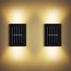 Solar Wall Lights Small Fence Lights Solar Powered Up Down LED Porch Light Garden Lights Outdoor Solar Landscape Lights WaterProof Light (1 Pc)