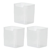 3Pcs Clear Plastic Organizer Storage Versatile Kitchen Drawer Organizer Tray for Desk, Makeup, Bathroom, Kitchen Pantry Cabinet