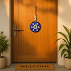 Decorative Evil Eye Wall Hanging Nazar Protector Charm with Beads, Wind Chime (1 Pc)