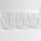 Glass Coffee & Tea Cup / Mug With Handle, Water glass (6 pcs Set / 225 ML)