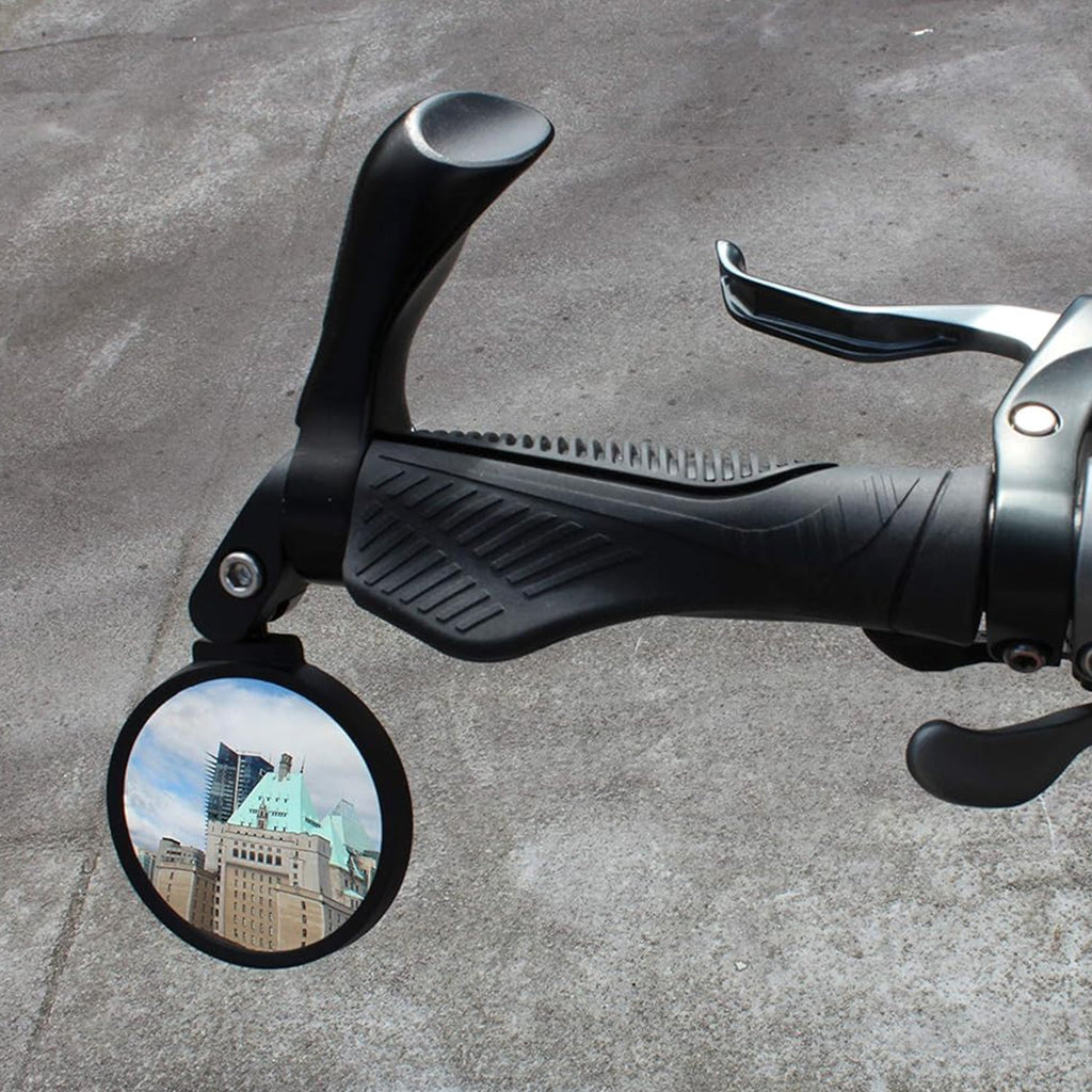 Bar End Bike Mirror: 360° Rotatable & Foldable (1 Pc)