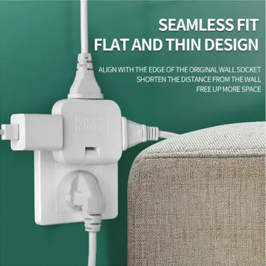 Wireless 3in1 Foldable Wall Plug Socket