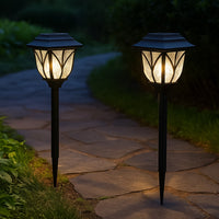 Solar Pathway Lights Outdoor Garden Lights (2 Pcs Set)