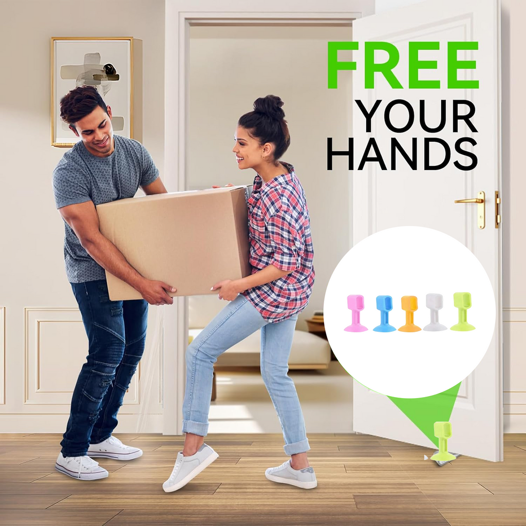 Self-Sucking Silicone Door Stopper (5 Pcs Set)