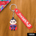 Cute Cartoon Silicone 3D Key Chain with Metal Hook & Strap (Pack of 1)