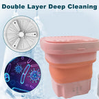 Portable Washing Machine, Foldable Washer and Dryer Combo (1 Set / Mix Color)