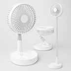 TELESCOPIC ELECTRIC DESKTOP FAN, HEIGHT ADJUSTABLE, FOLDABLE & PORTABLE FOR TRAVEL/CARRY | SILENT TABLE TOP PERSONAL FAN FOR BEDSIDE, OFFICE TABLE (Battery Not Include)