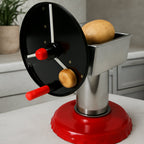 Stainless Steel Chips Maker and Vegetable Slicer for Kitchen Potato Slicer Graters and Chippers. Chips Maker is Suitable for Vegetable Cuttings. Chips Maker Consist Hard Coated Iron Wheel and Stand.