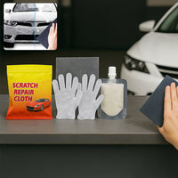 Nano Magic Car Scratch Remover Cloth, Multipurpose Scratch Repair Cloth, Cloth for Car Paint Scratch Repair, Easy to Repair Slight Scratches on the Surface Polishing Repeatable Use for All Kinds of Car (45 ML Repair Solution, 2 Gloves, 2 nano Cloth)