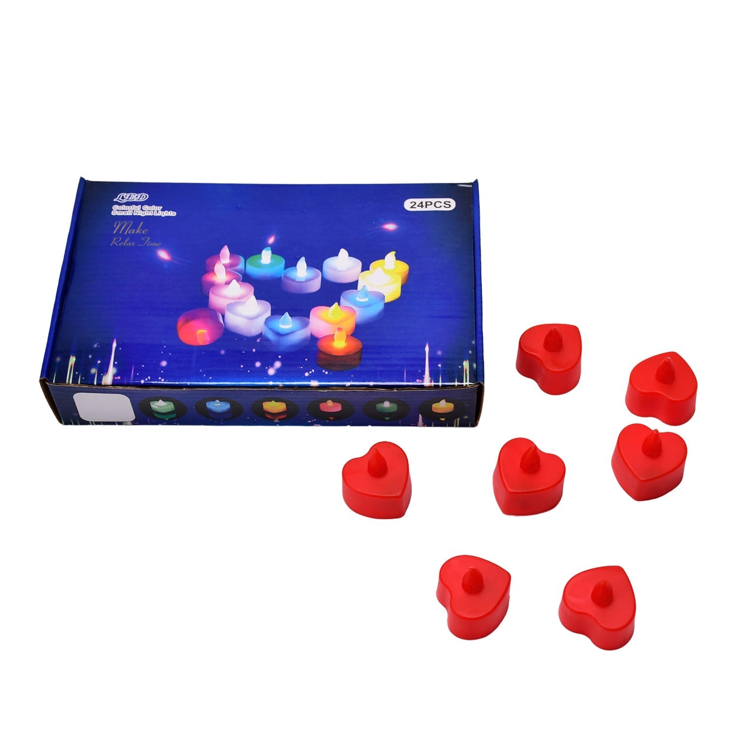 LED Heart Tea Light Candles