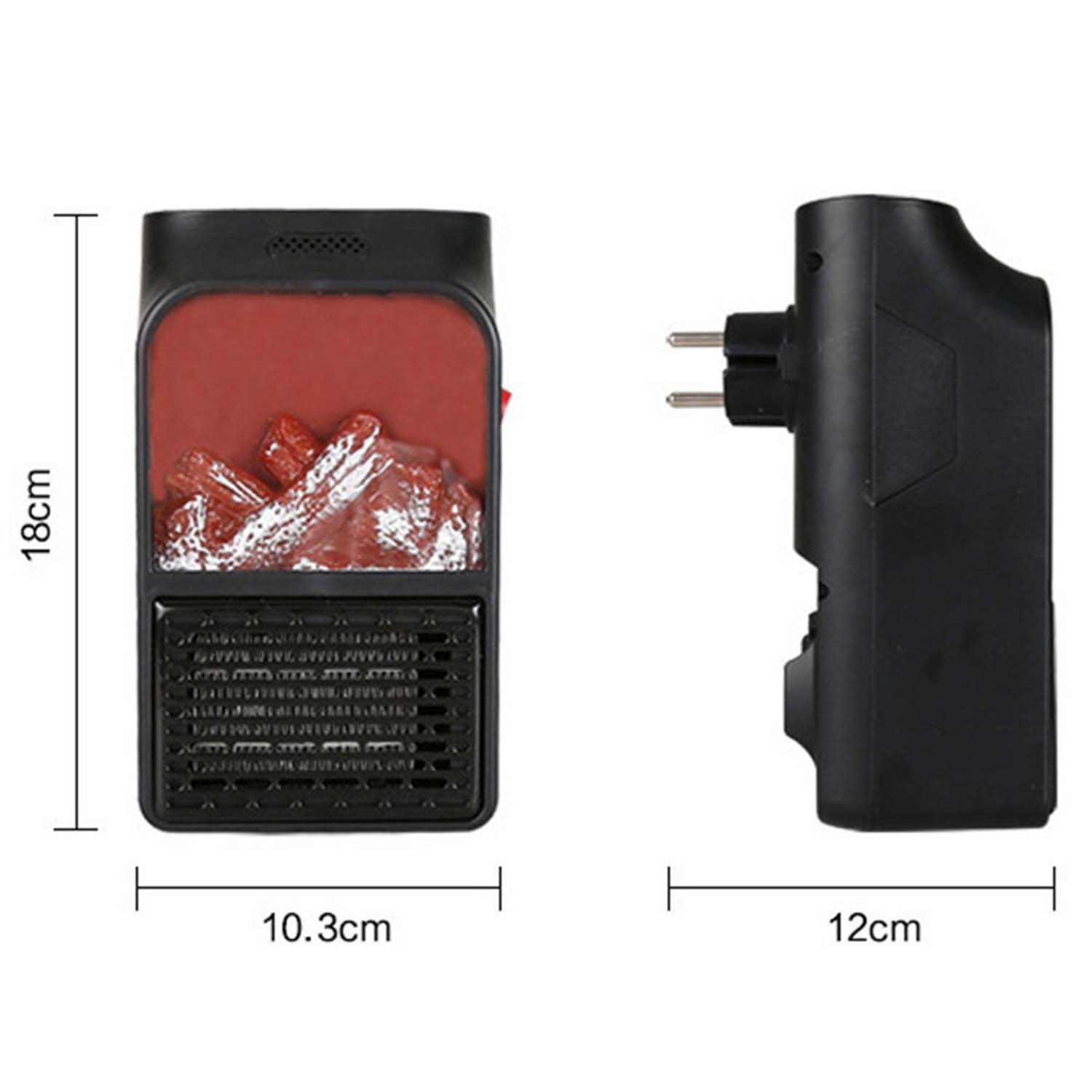 Portable Electric Fireplace lamp LED Flame Heater (1000w / 1 Pc)