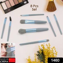 8-Piece Mini Makeup Brush Kit – Portable Premium Synthetic Set with Case (Mix Colors)